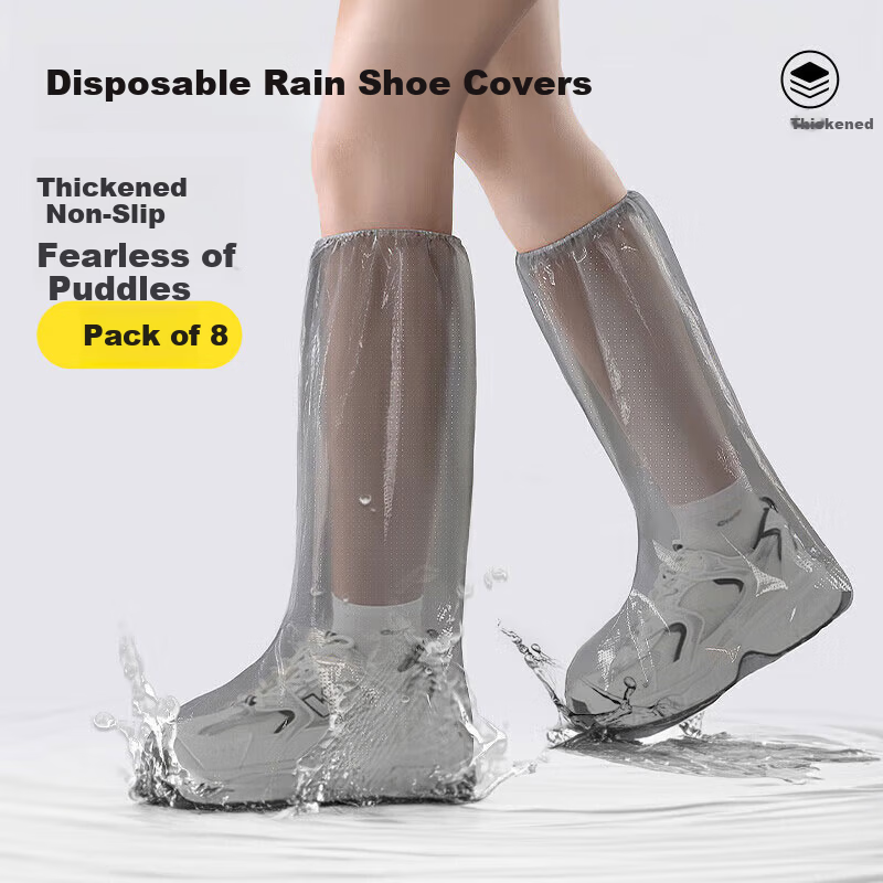 BWNK High-Cut Rain Shoe Covers - 10-Pack Waterproof Socks