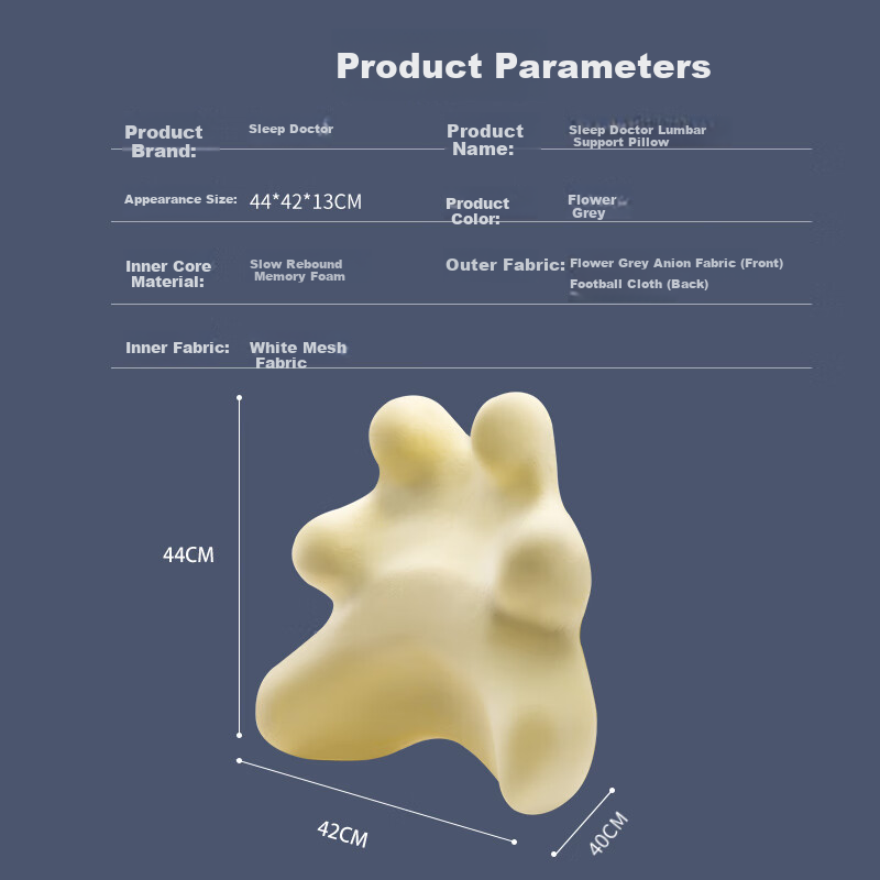 AiSleep Memory Foam Lumbar Pillow
