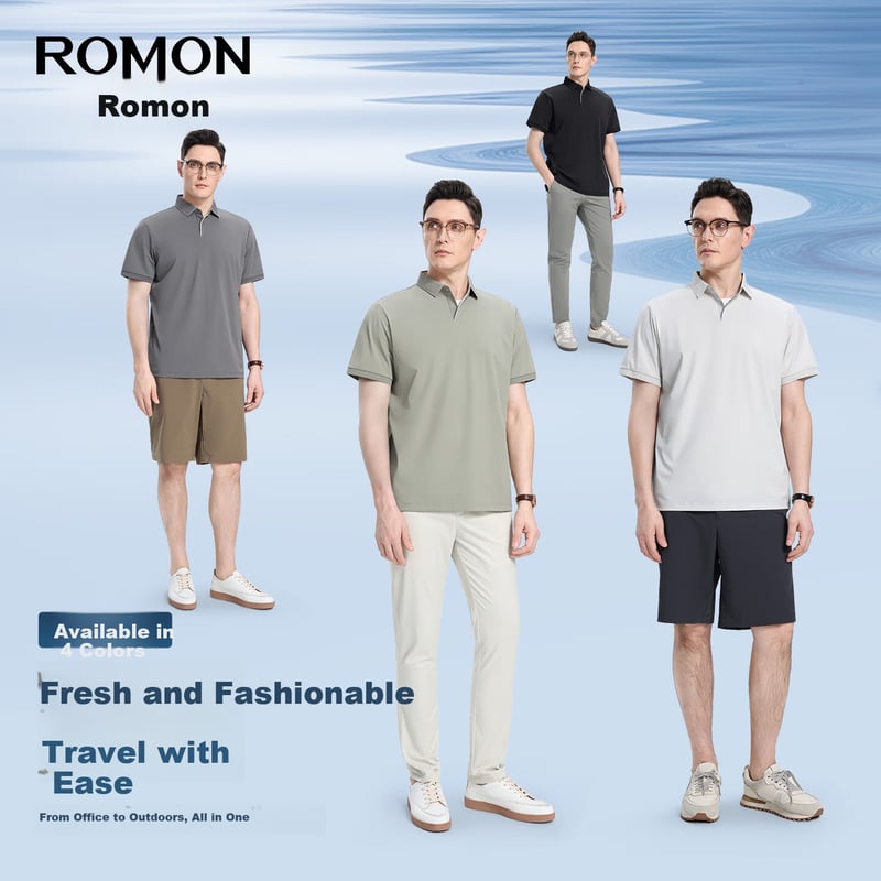 ROMON Antibacterial Ice Silk Polo Shirt