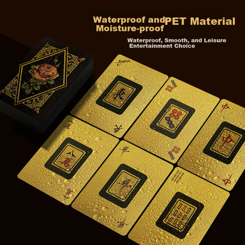 Benniu Golden Rose Mahjong Set