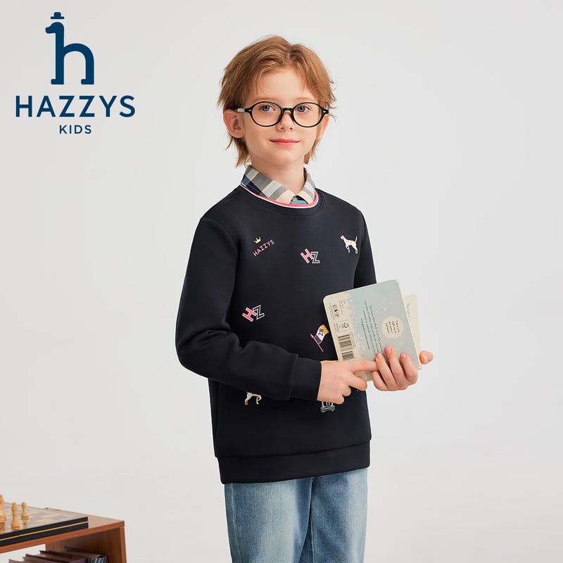 HAZZYS Boys' Embroidered Logo Sweatshirt