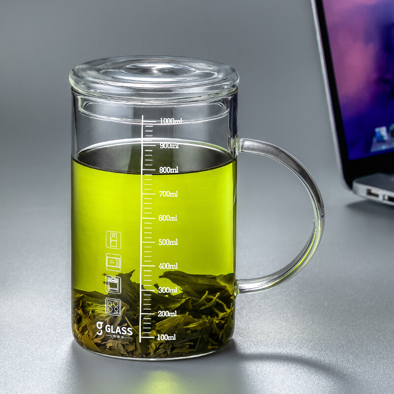 CRISTALGLASS Large Glass Cup with Scale