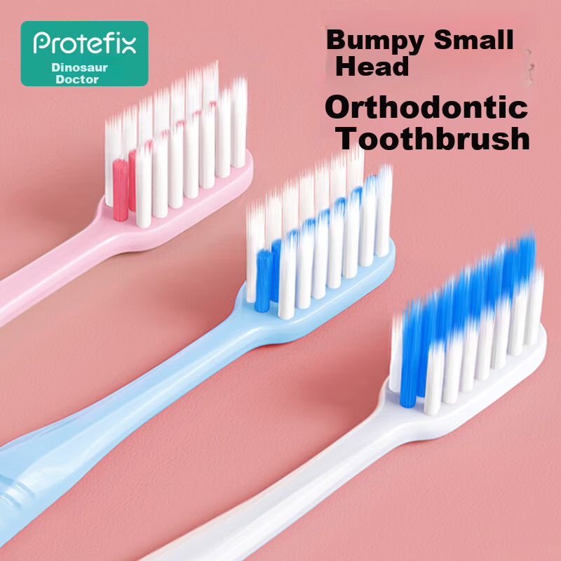 PROTEFIX Orthodontic Concave Toothbrush 4-Pack