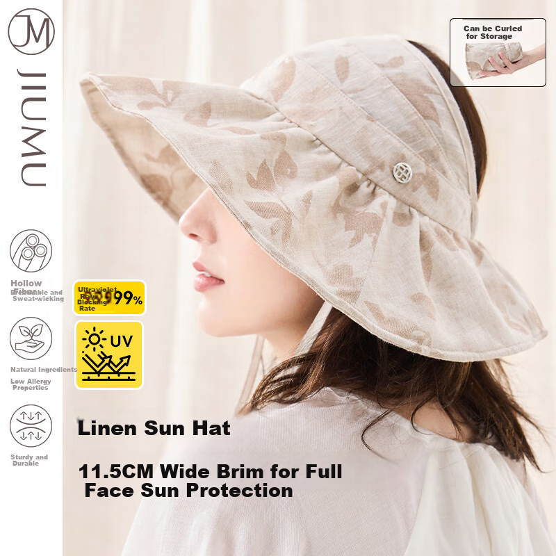 JIUMU Linen Sun Visor for Women