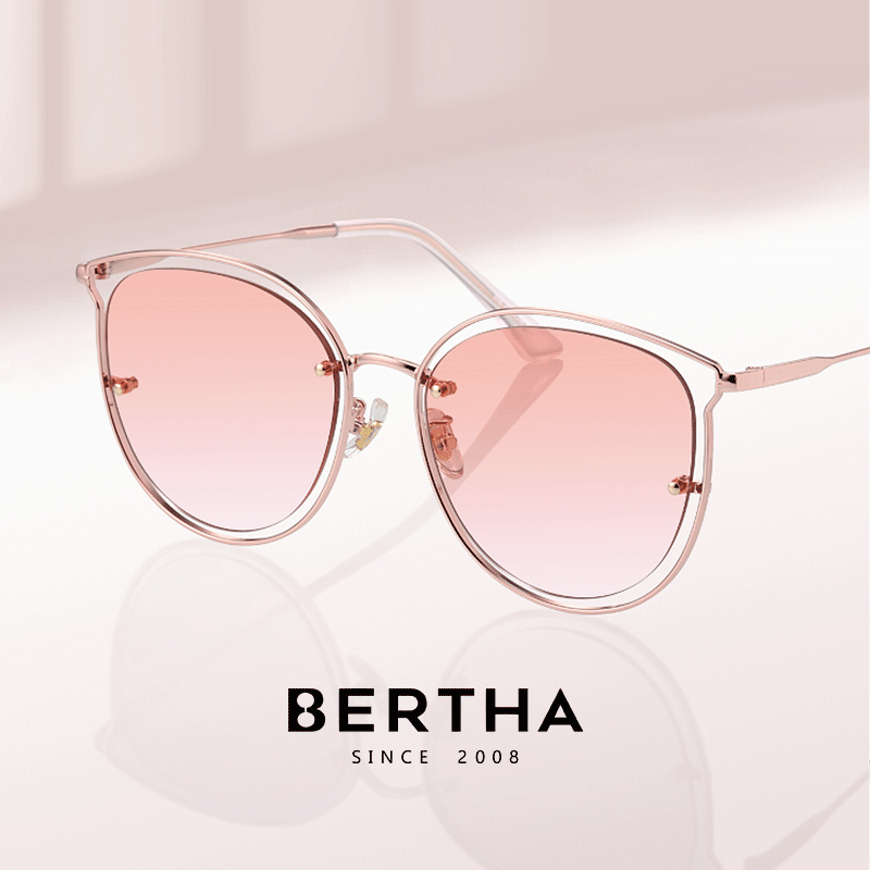 Bertha Pink Cat Eye Sunglasses - Blush Gradient