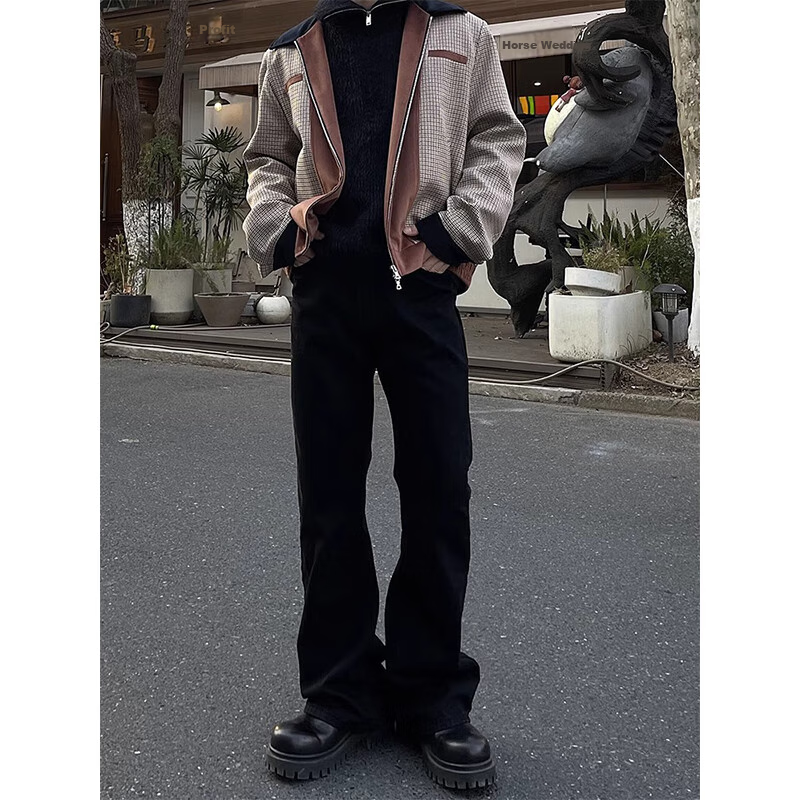 SWAMP AREA Trendy American High Street Jeans