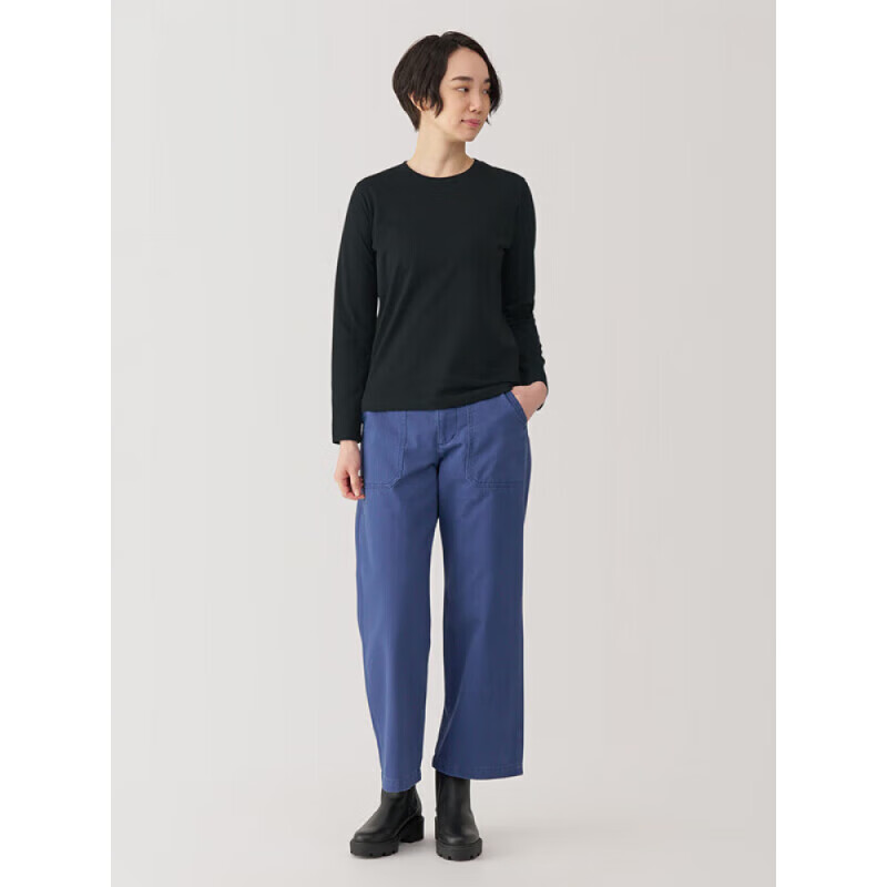 MUJI Women's Long-Sleeve T-Shirt - Black