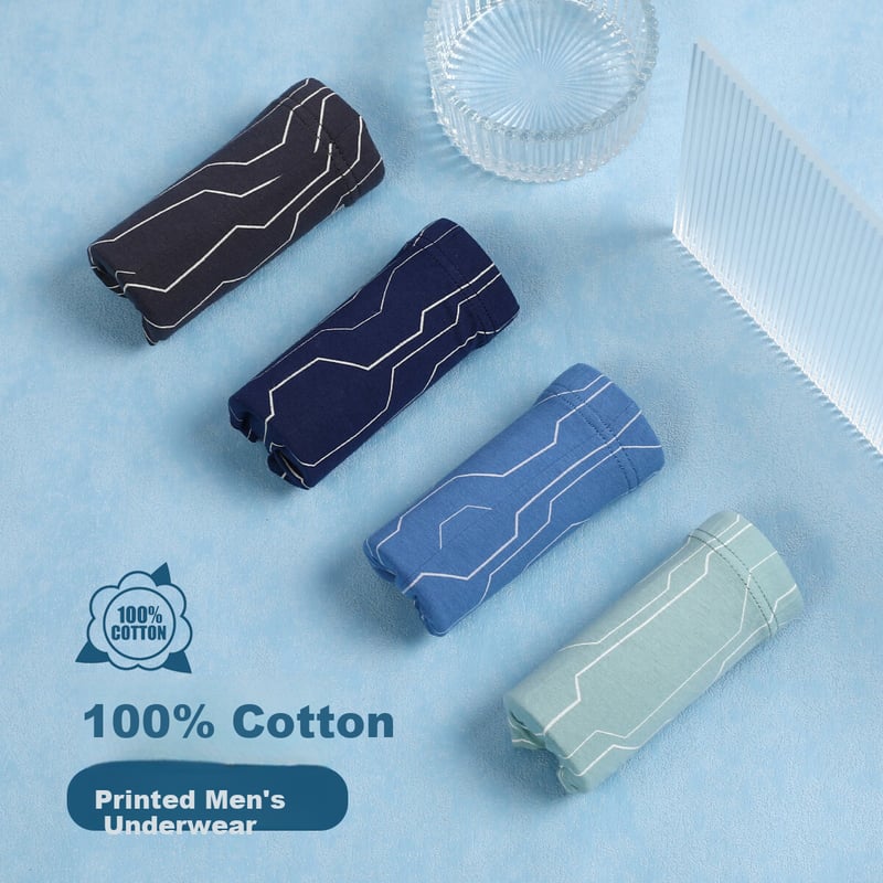 Hodo Pure Cotton Men's Underwear with Antibacterial Crotch