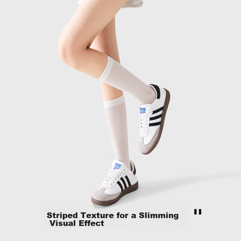 JKN Women's Mid-Calf Socks, Summer Thin Style
