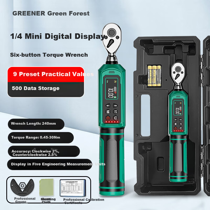 GREENER Digital Torque Wrench - 0.45-30Nm