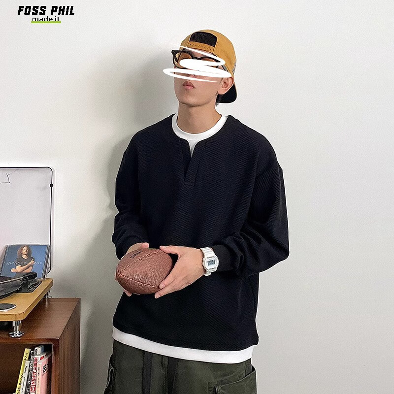 Foss Phil Men's Patchwork Pullover Sweatshirt