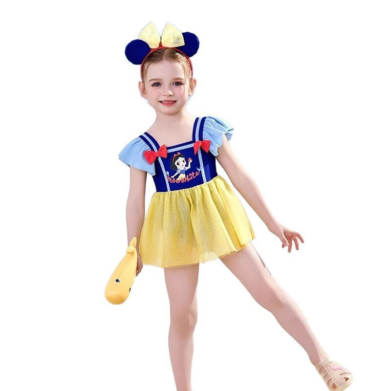 Disney Snow White Yellow One-Piece Swimsuit for Kids