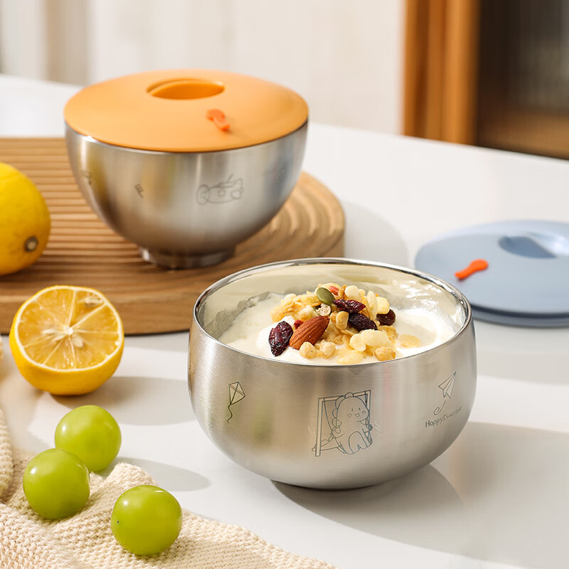 MAXCOOK 316L Stainless Steel Bowl with Lid