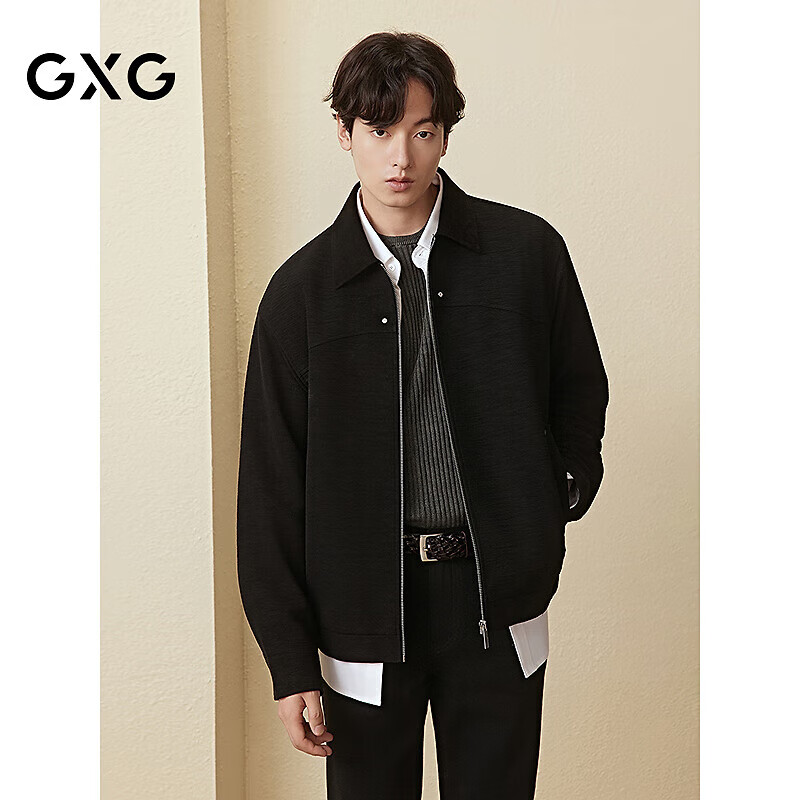 GXG Men's Oversized Suede Jacket with Studs