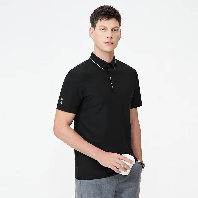 DANCING WOLVES Elastic Breathable Polo Shirt