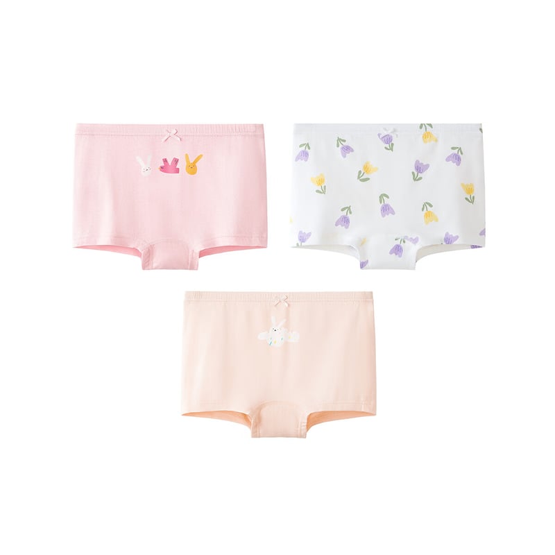 Minibala Girls' Cotton Underwear 3-Pack