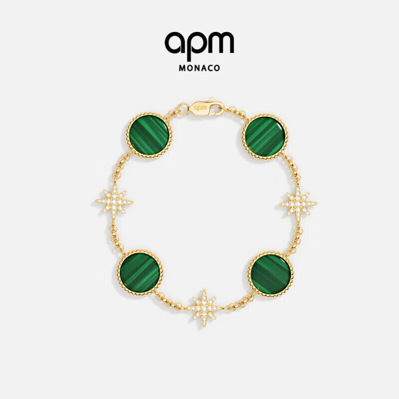 APM Monaco Meteorites Bracelet in Malachite Style