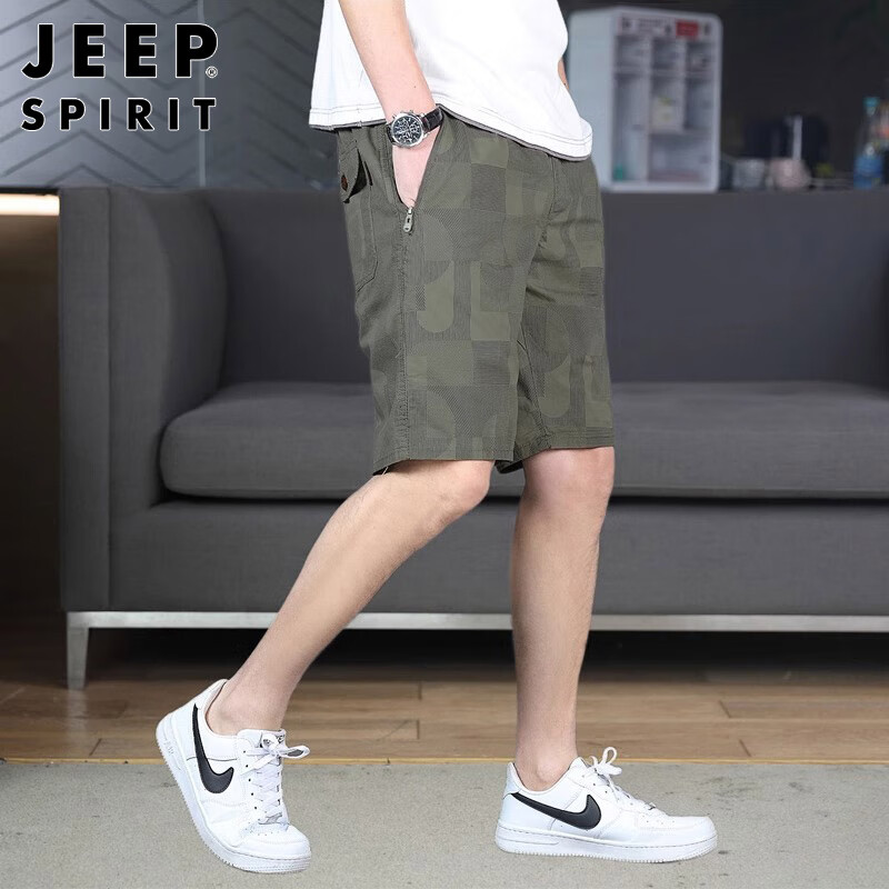 JEEP SPIRIT Men's 5-Point Casual Shorts