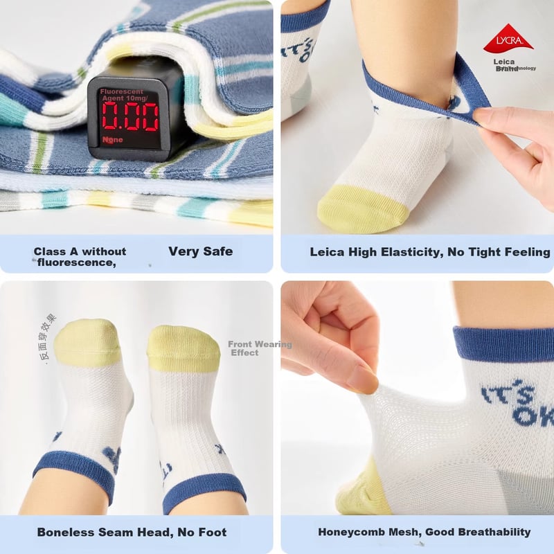 Niduoxiong Baby Socks - Soft Cotton Socks for Spring & Summer
