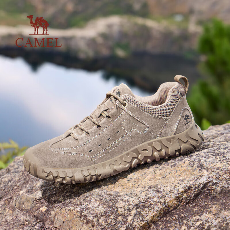 CAMEL Men's Casual Hiking Shoes - Wide Toe Beige