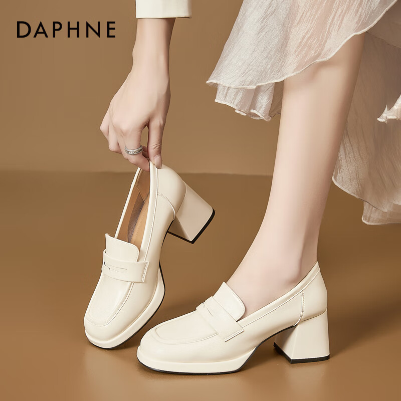 DAPHNE Retro High Heel Loafers