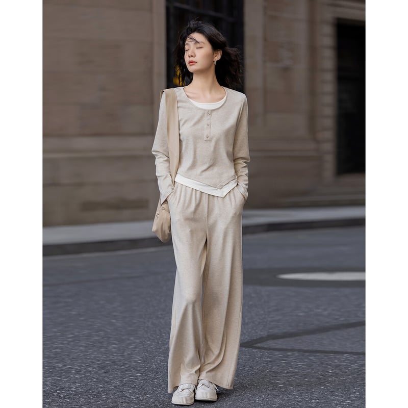 Dme Grey Series Set - Casual Knit Suit for Women