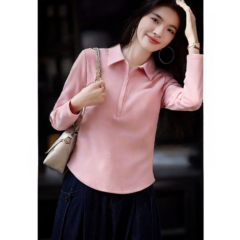 Dme Laqian Fan Spring Cotton Stretch Slim Polo