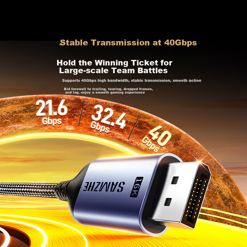 SAMZHE Type-C to DP Cable for 16K Gaming