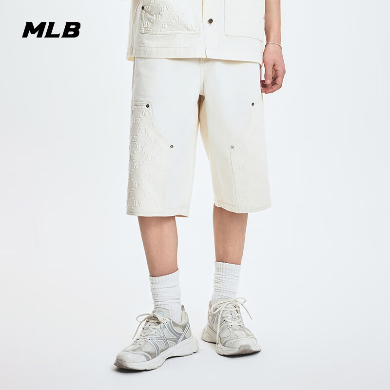 MLB Women's Floral Denim Shorts - 3LDPM0253-50CRD