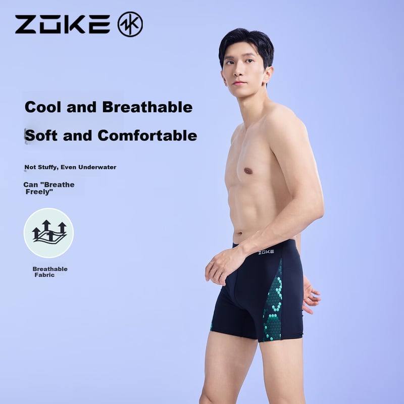 ZOKE Men's Chlorine-Resistant Comfort Swim Trunks