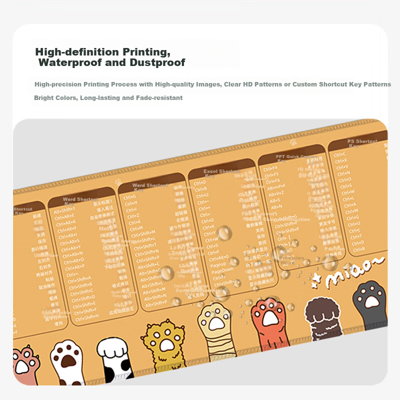 JPLAYER Panda Shortcut Mouse Pad