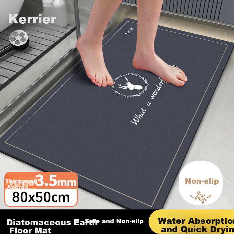 Keruier Quick-Dry Non-Slip Bath Mat