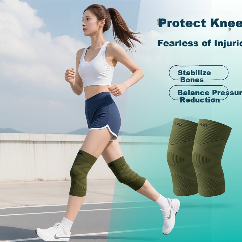 JEEP Sports Knee Pads - Breathable Support for Men & Women