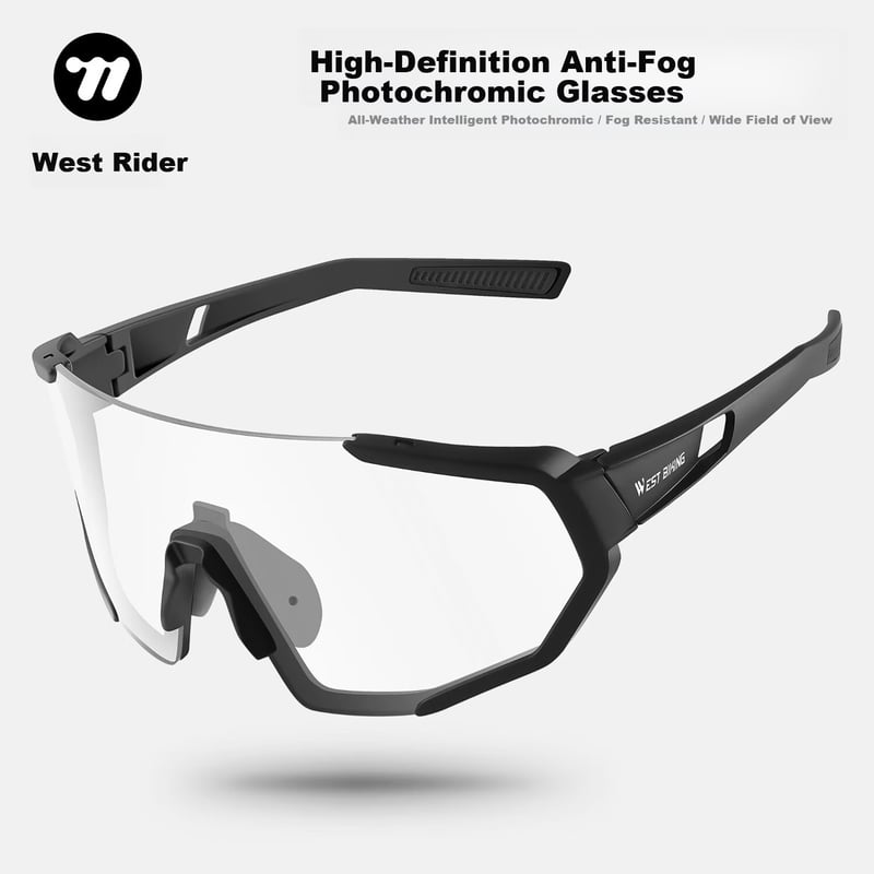 WestBiking Anti-Fog Photochromic Cycling Glasses