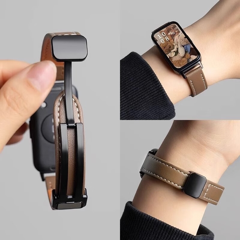 CHENSONG Huawei Band 8/9/10 Leather Strap