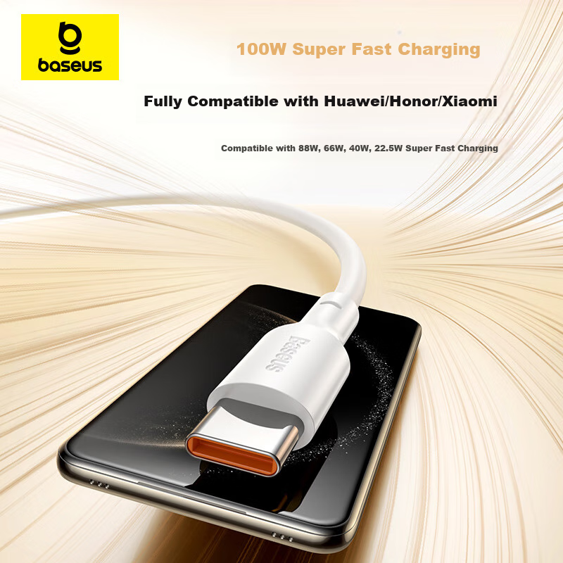 Baseus Type-C Data Cable - Super Fast Charging up to 100W