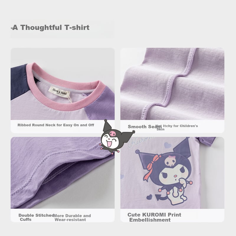 DAVE & BELLA Purple Kuromi Kids' T-Shirt