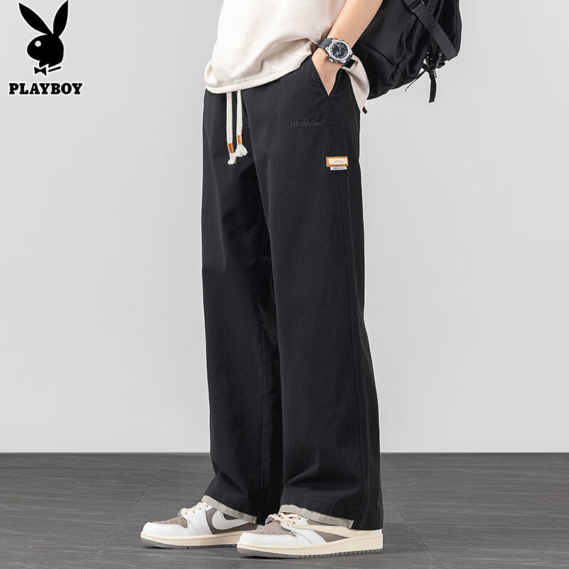 PLAYBOY Men's Loose Cargo Pants
