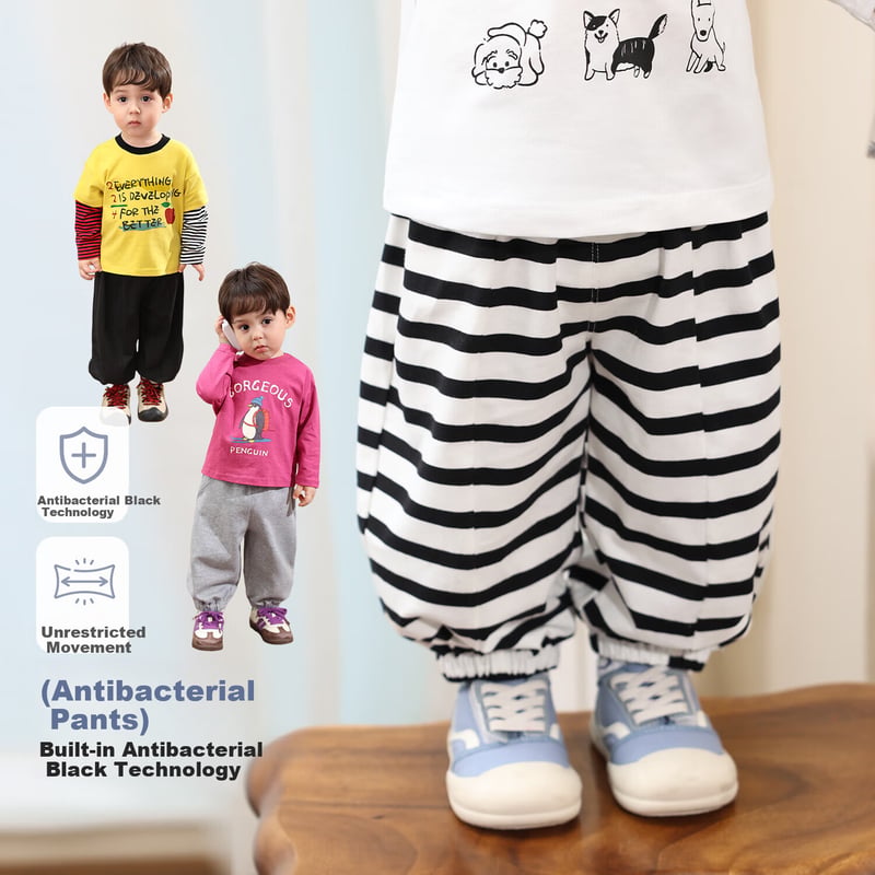 LUSON Little O Dad Boys' Striped Long Pants