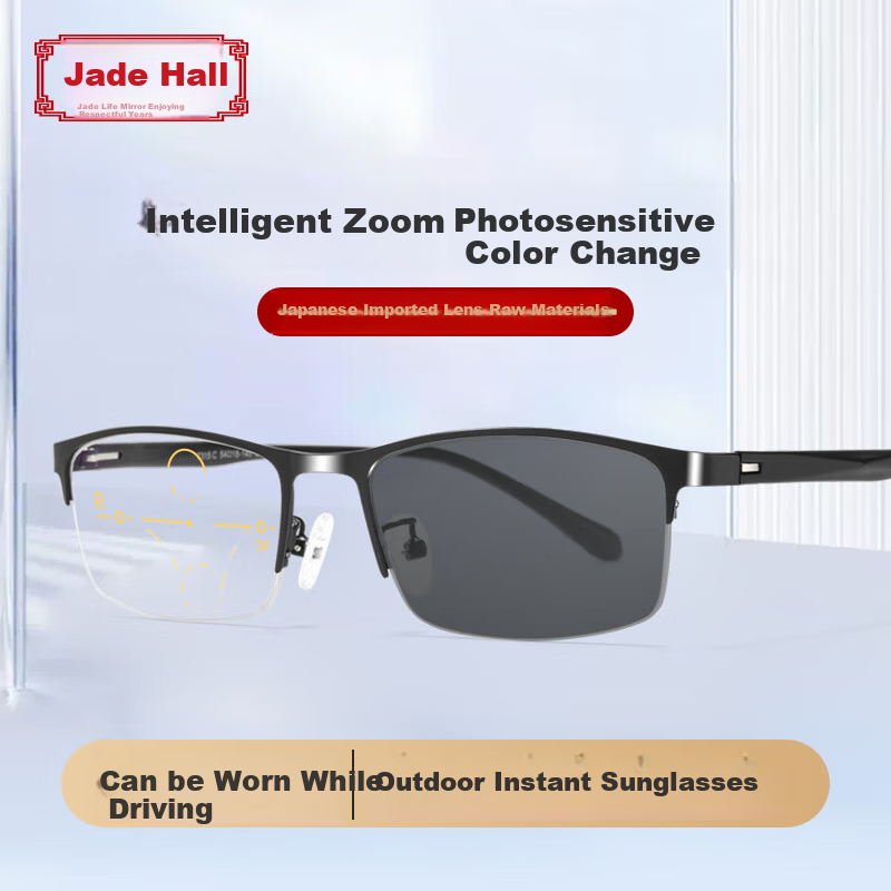 Yupintang Progressive Multi-Focus Smart Zoom Glasses for Men