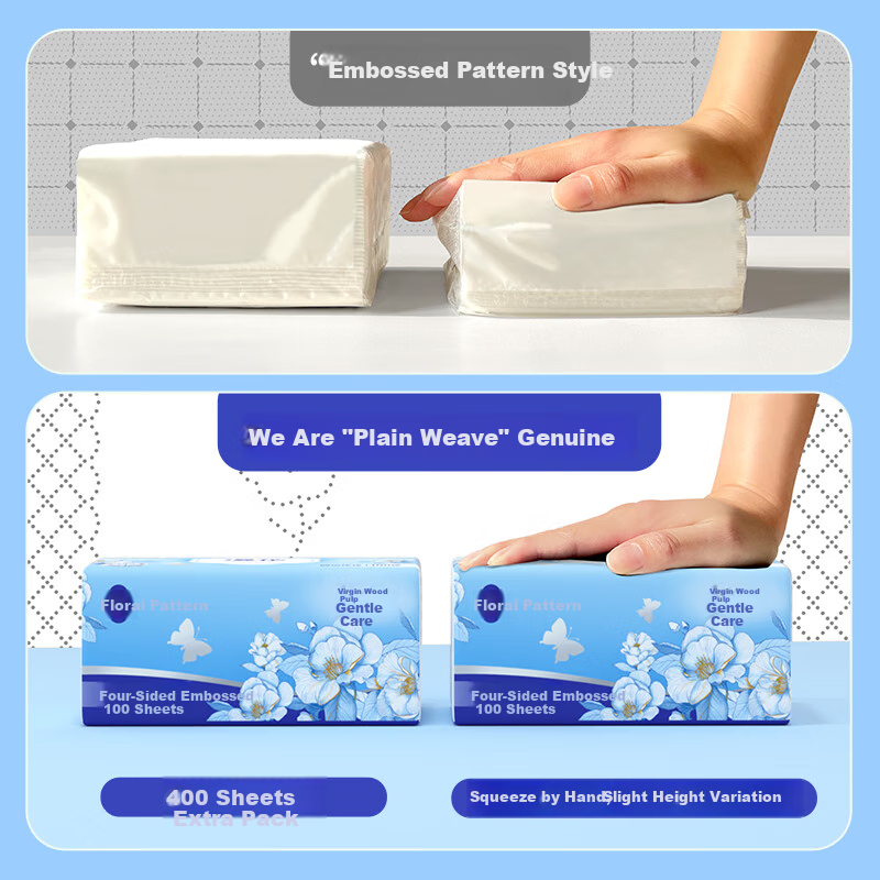 Manhua Blue Tea Flower Facial Tissues