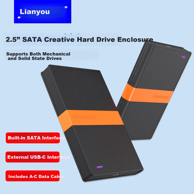 LINSTORAGE 2.5" SATA USB-C Enclosure