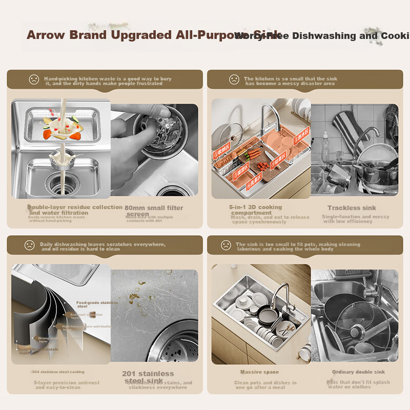 Jianpai Large Single Basin Kitchen Sink