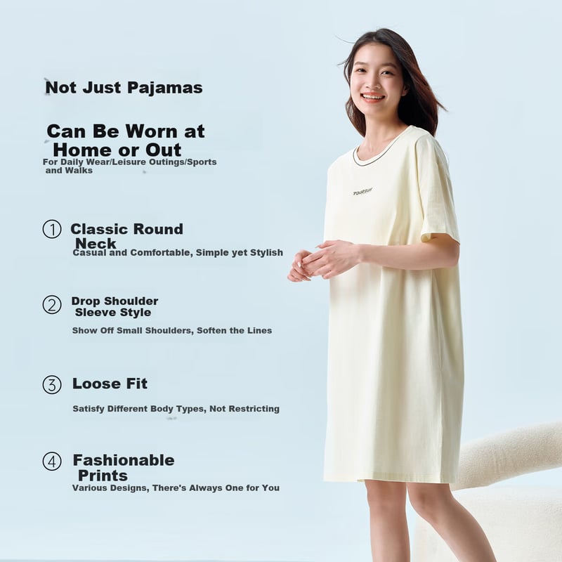 Yiershuang 7A Antibacterial Cotton Dress with Bra Pads