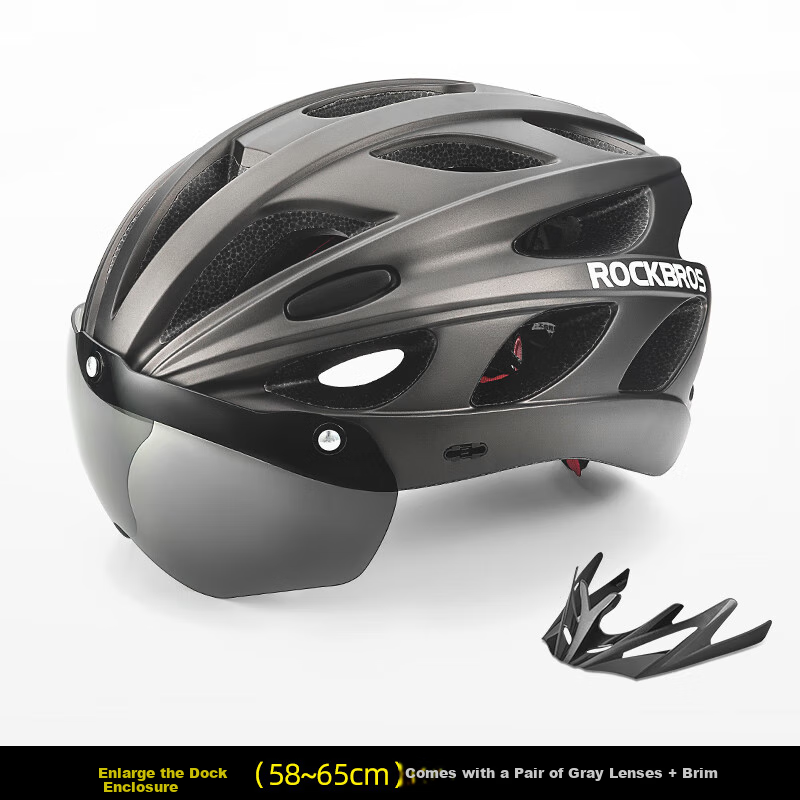 ROCKBROS Large Cycling Helmet with Goggles