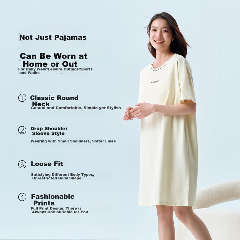 Yiershuang 7A Antibacterial Cotton Dress with Bra Pads