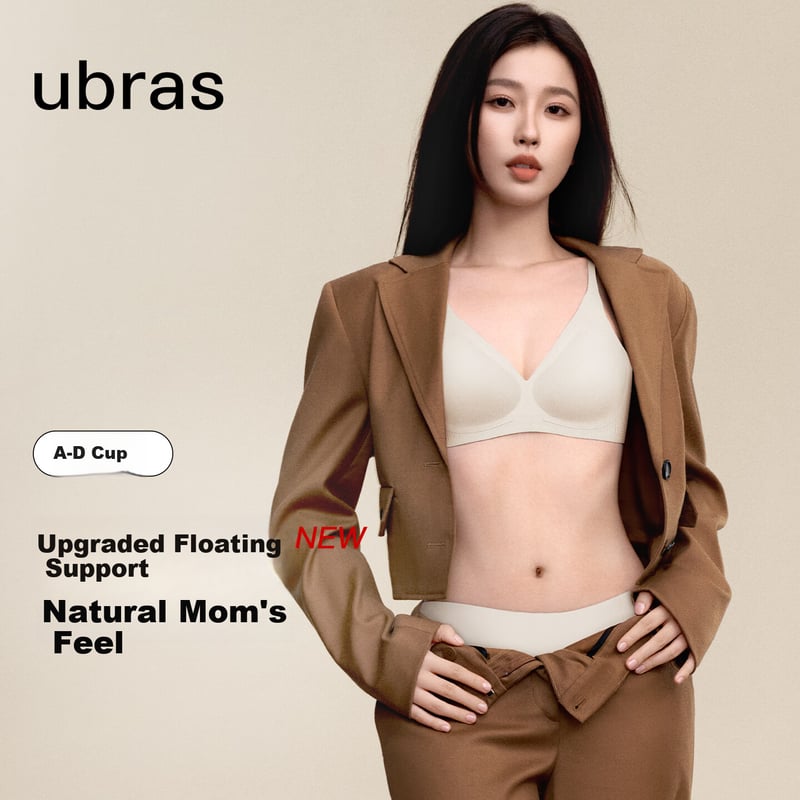 Ubras Floating Support Bra - Seamless Push-Up Soft Support