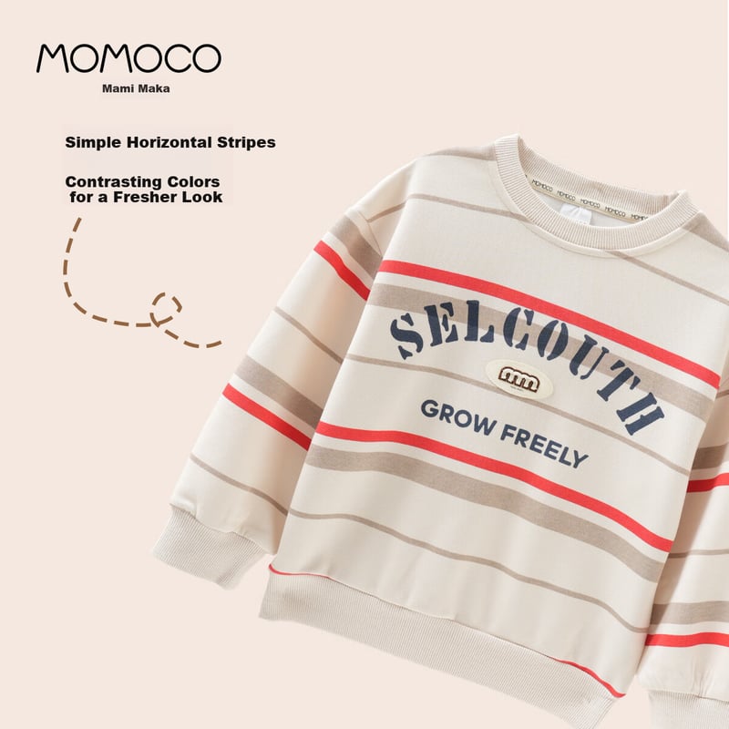 MOMOCO Boys' Striped Sweatshirt