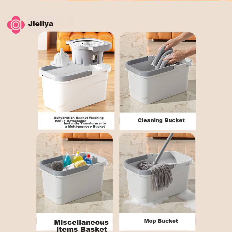 Jieliya Spin Mop - Dual Head Floor Cleaner