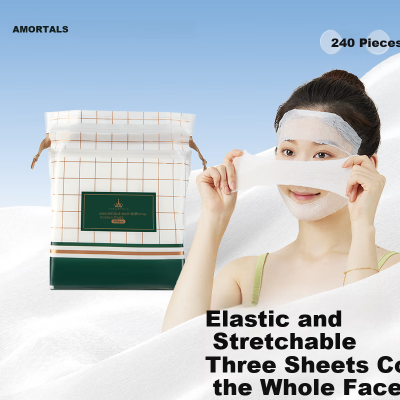 AMORTALS Ultra-Thin Cotton Pads for Makeup Removal